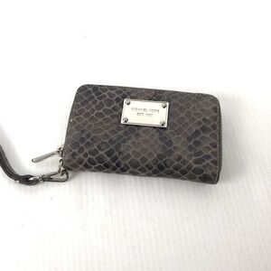 Michael Kors Zip Continental Wallet Clutch Gray MK